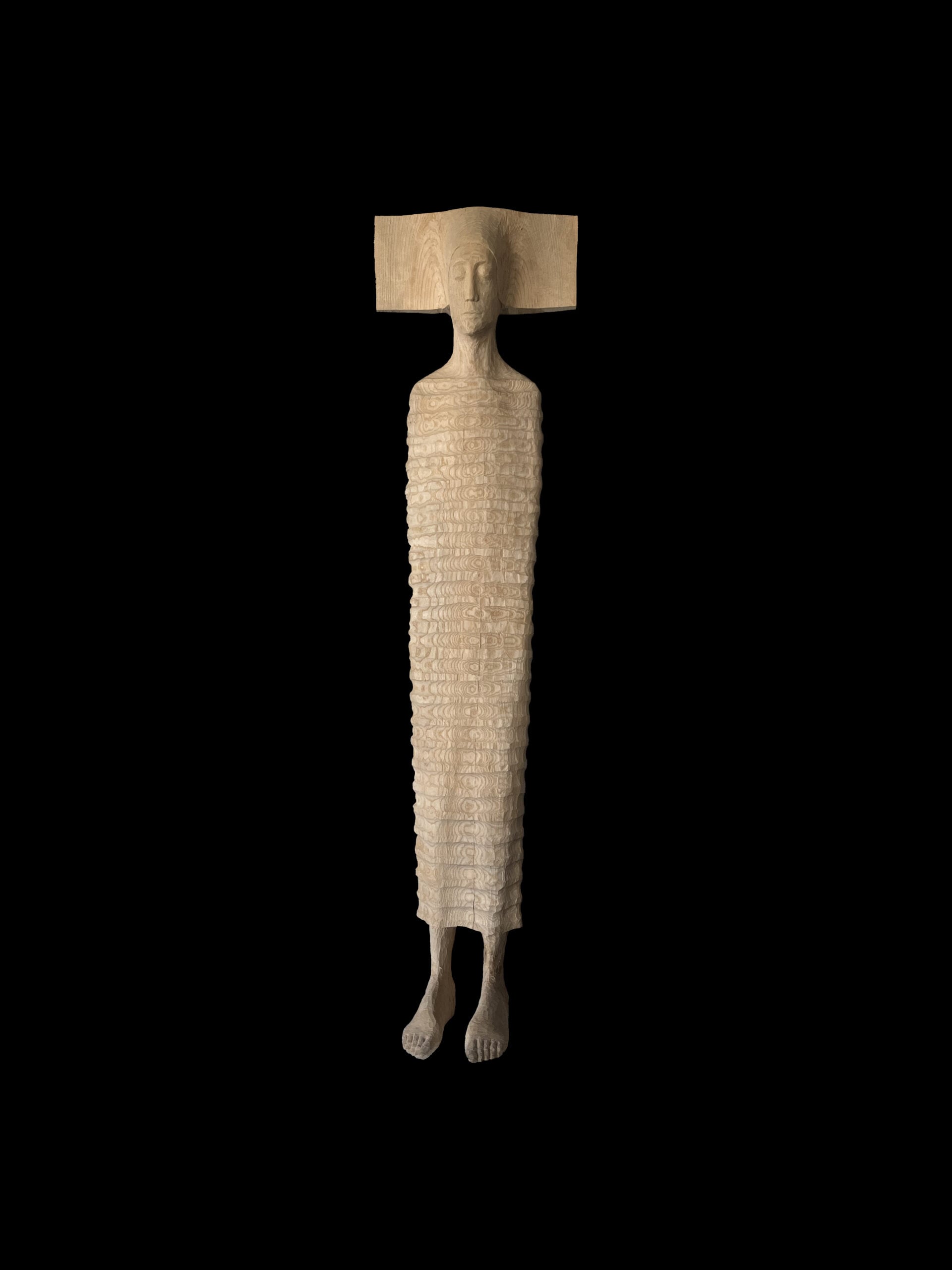 Marcin Rząsa, Untitled, 2019, wood , 168 x 45 x 28 cm